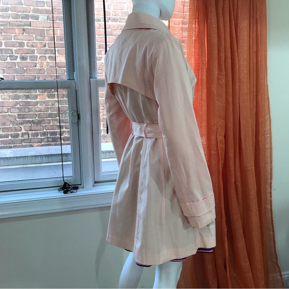 Jessica Simpson Blush Ruffle Trench Coat M - Picture 6 of 8